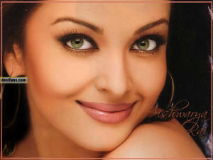 Aishwarya Rai's exotic green eyes.