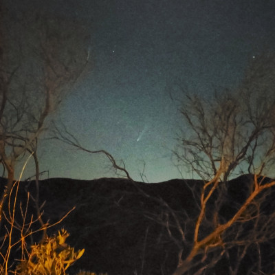 comet NEOWISE on the horizon in Agoura Ca.